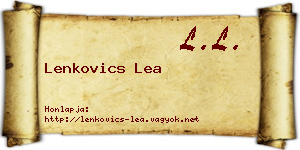 Lenkovics Lea névjegykártya